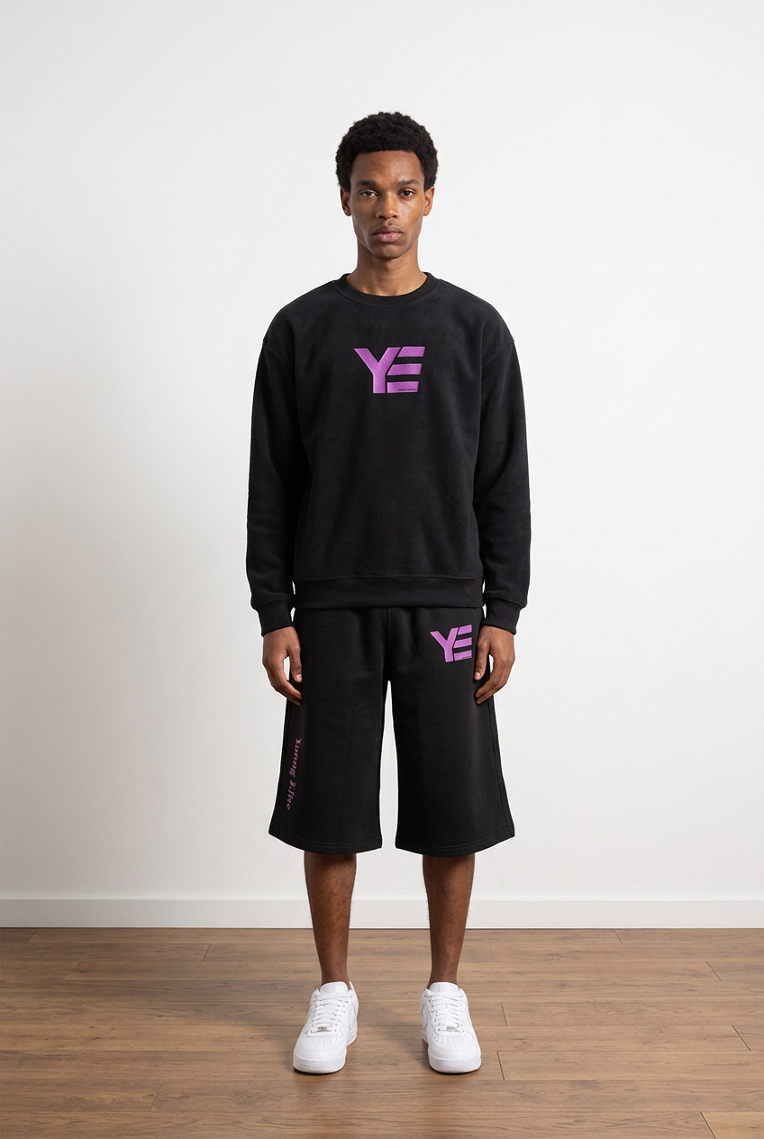 “Logo Purp” cropped hooper sweats