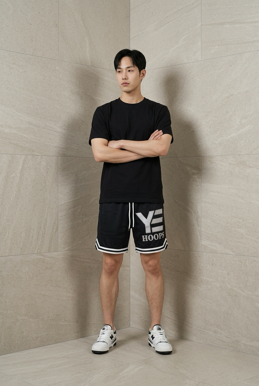 “Volume 1” basketball shorts (Blk&Wht)