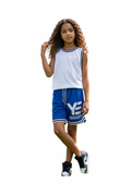 “Volume 1” basketball shorts (Blu&Wht)