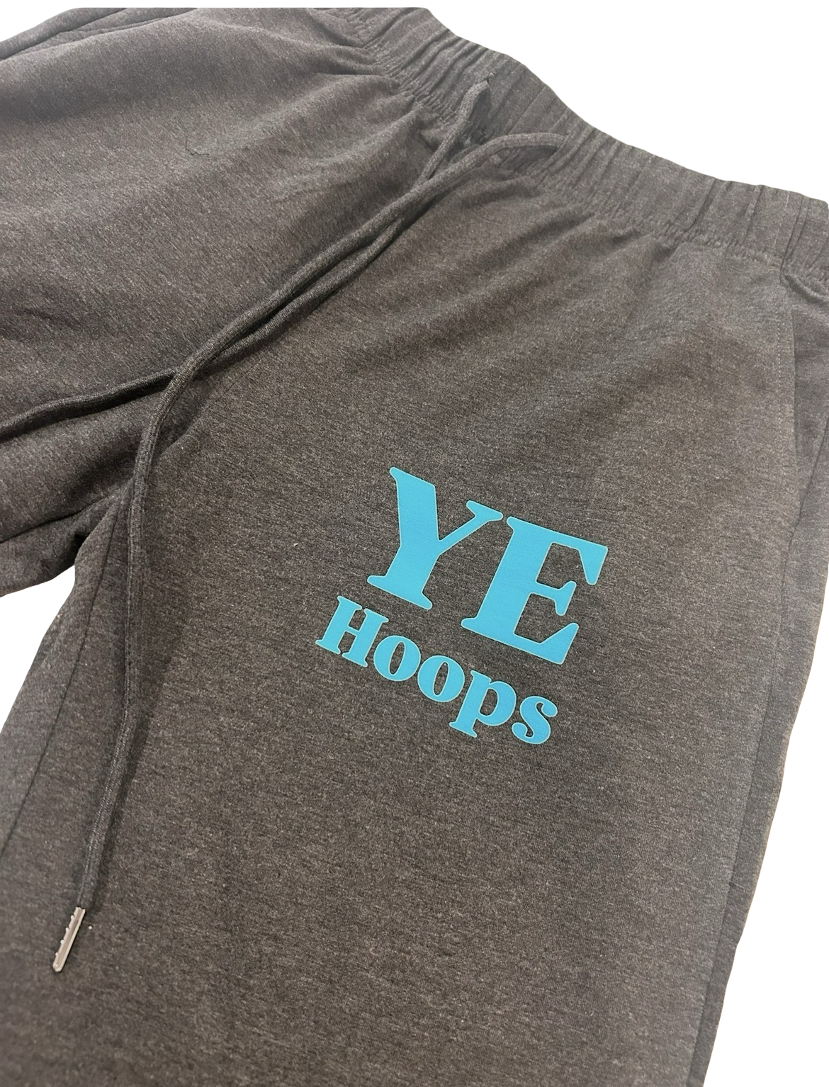 “YE Hoop” cropped hooper sweats (light Blu&Dark Grey)